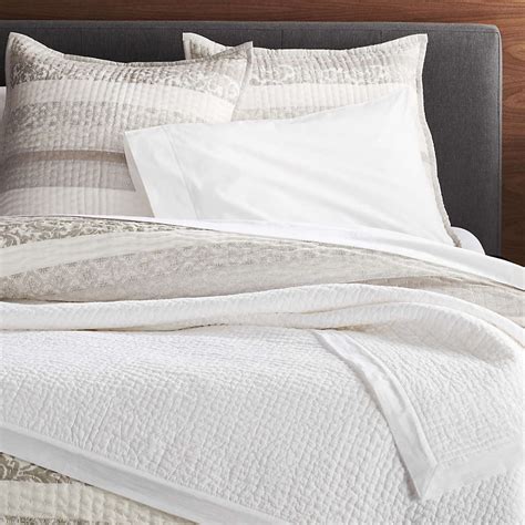 Celeste White Cotton Solid Euro Sham Reviews Crate And Barrel