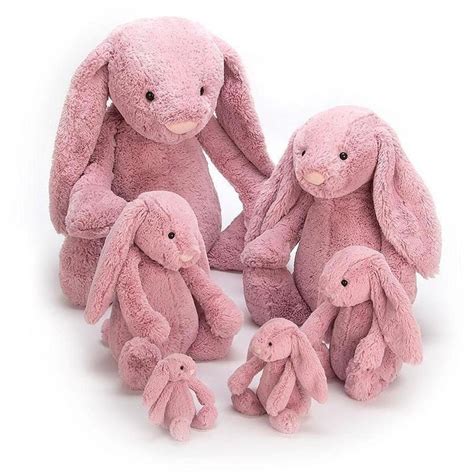 Jellycat Bashful Tulip Pink Bunny Farm And Forest Animals