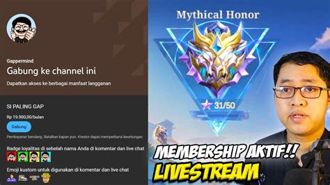 Membership Udah Aktif Ges Push Rank Mythic Ke Mythical Immortal