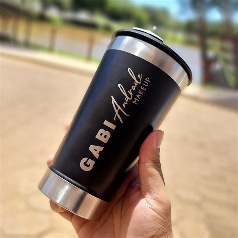 Copo Com Nome Personalizado - Copo Térmico personalizado com seu NOME ou LOGO com tampa e abridor ...