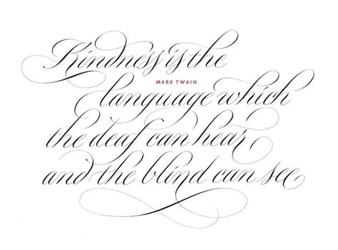 Rachel Yallop Calligraphy Mark Twain Quote In Copperplate