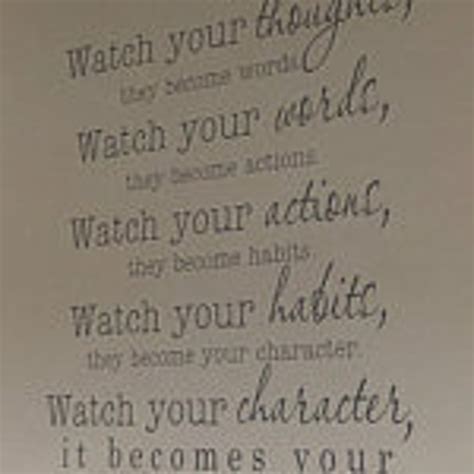 Watch Your Thoughts They Become Words Vinyl Wall Decal Etsy