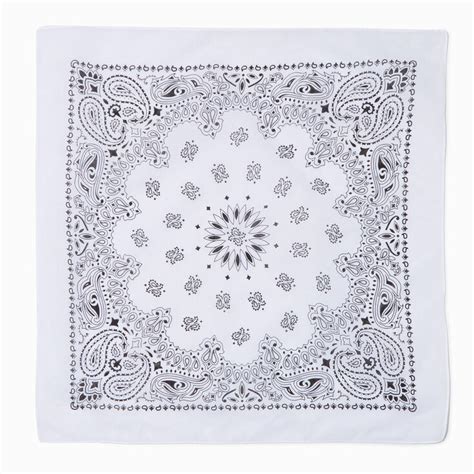 White Paisley Bandana Headwrap Claires