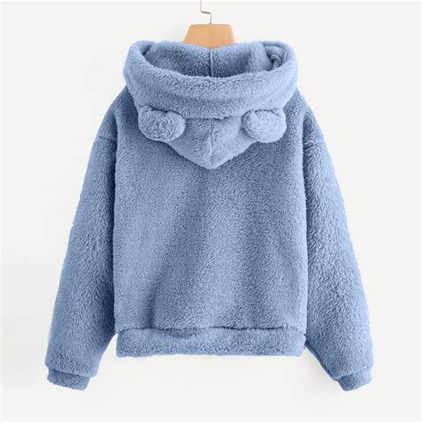 Annhoo Fleece Hoodies For Women Winter Comfy Long Sleeve Fuzzy