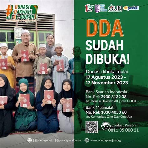 Donasi Pengembangan Dakwah Al Quran ODOJ 2023 Komunitas One Day One Juz