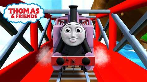 Thomas And Friends Magic Tracks Rosie Water Slide In Mountain Youtube