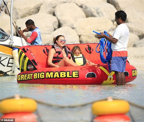 Tamara Ecclestone Hits The Beach In A Bikini With Daughter Sophia Daily Mail Online