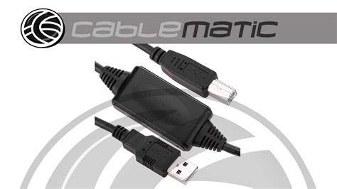 Usb 2 0 Extensión Cable Am A 1 Bm De 15m Distribuido Por Cablematic ® Youtube