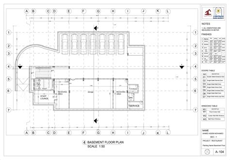 Working Drawing - Restaurant Project on Behance