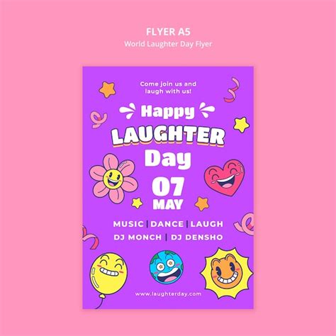 Free PSD World Laughter Day Poster Template