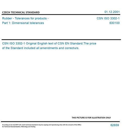 CSN ISO 3302 1 Rubber Tolerances For Products Part 1 Dimensional