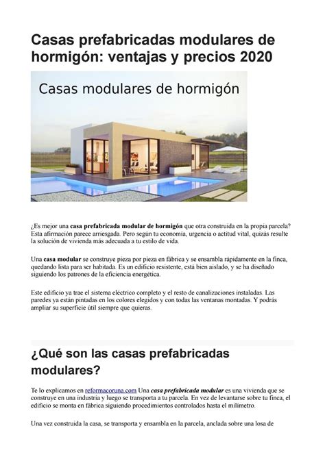 Casas Prefabricadas Qué Son Y Cuáles Son Sus Ventajas By Manu