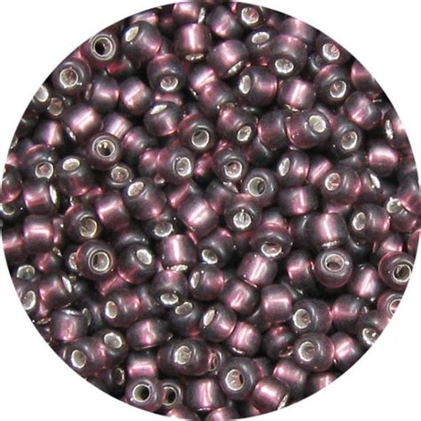 15 0 Japanese Seed Bead Frosted Silver Lined Dark Amethyst F13 Garden