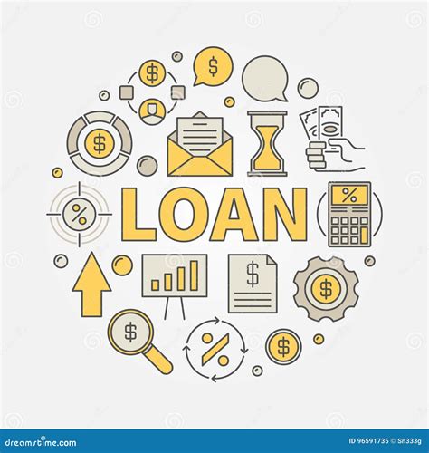 Loan Round Colorful Illustration Stock Vector Illustration Of Diagram