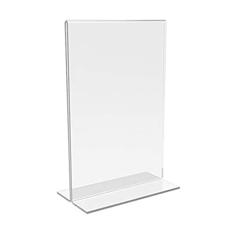 Fixturedisplays 1pk 4 X 6 Clear Acrylic Sign Holder For Tabletops Vertical Table