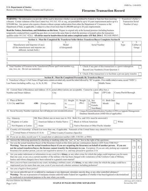 ATF Form 4473 (5300.9) - Fill Out, Sign Online and Download Fillable ...