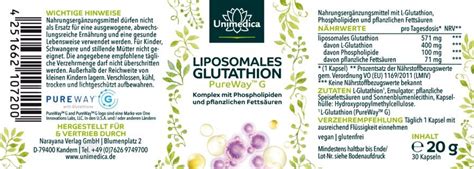 Liposomales Glutathion Pureway G Mg L Glutathion Pro