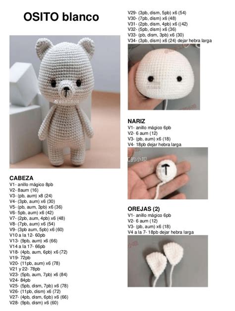 Patr N Gratis Osito B Sico Amigurumi Paso A Paso En Espa Ol