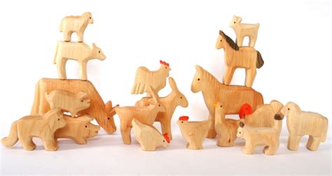 Animals Of The Farm Wooden Waldorf Toys 14000 Via Etsy Diy Resin