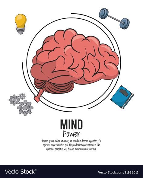 mind power poster royalty  vector image vectorstock