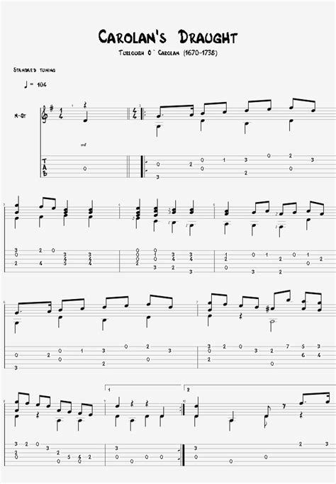 Turlough O Carolan Carolan S Draught Sheets By Agape Guitar