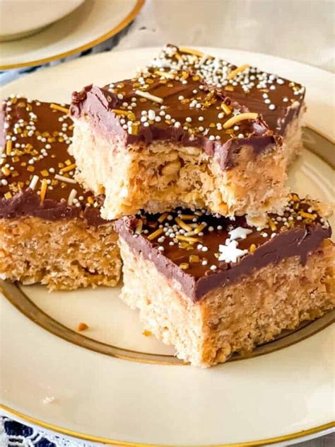 Easy Vegan Peanut Butter Rice Krispies Scotcheroos Recipe Veggie Fun