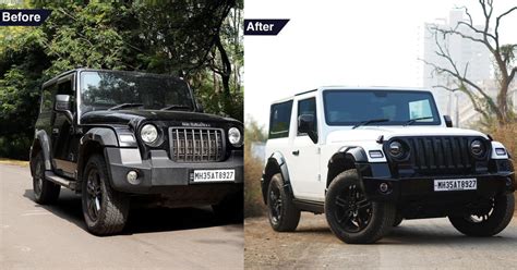 New Mahindra Thar Painted White Nails The Jeep Wrangler Rubicon Look