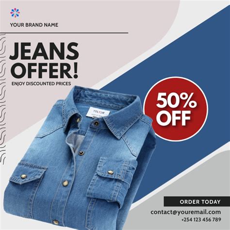 Copy Of Jeans Jacket Fashion Sale Template Postermywall