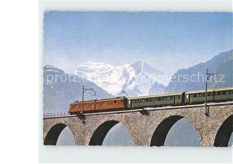 Postkarte Carte Postale Eisenbahn Bern Loetschberg Simplon