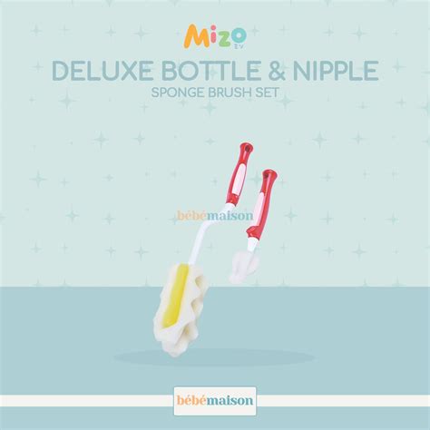 Jual MIZO Deluxe Bottle Nipple Sponge Brush Set Shopee Indonesia