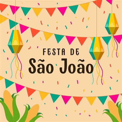 Ilustración de la fiesta de Sao Joao en diseño de estilo plano Vector