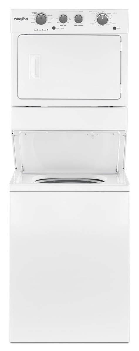 Whirlpool® 35 Cu Ft Washer 59 Cu Ft Dryer White Electric Stacked