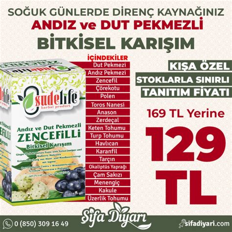 Andız ve Dut Pekmezli Zencefilli Bitkisel Karışım 420 gr Şifa Diyarı