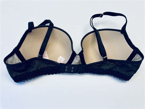 Victorias Secret Padded Demi Bra Black 32c Gem