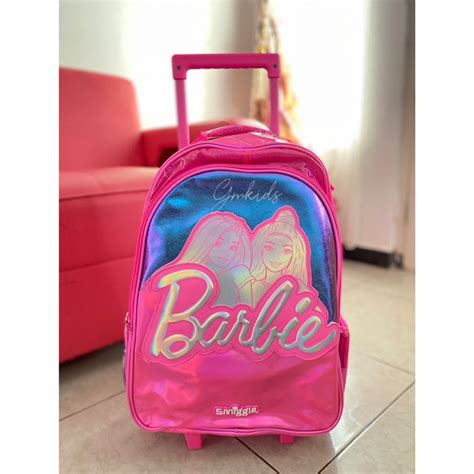 Jual Ready Stock Smiggle Barbie Light Up Trolley Backpack Original