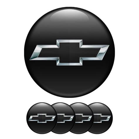 Chevrolet Silicone Stickers Wheel Center Cap Black Edition | Wheel ...