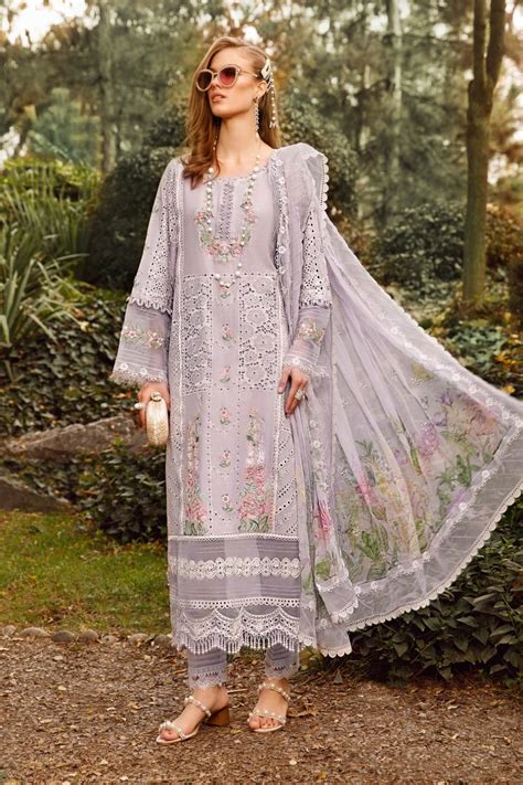 Latest Maria B Eid Lawn Stylish Dresses Designs Collection 61