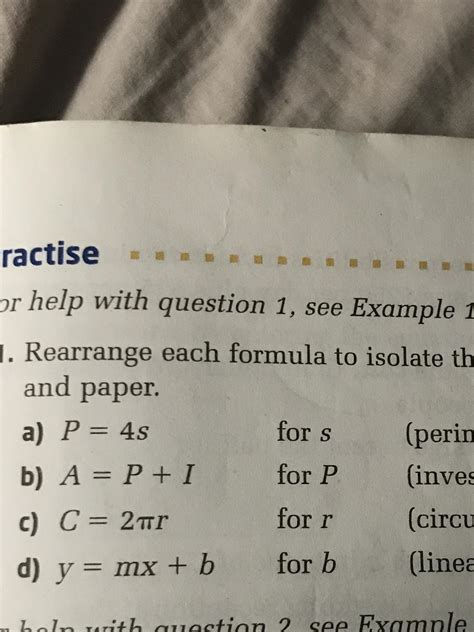 Solve Each Formula For The Indicated Variable C2 Pi R Quizlet