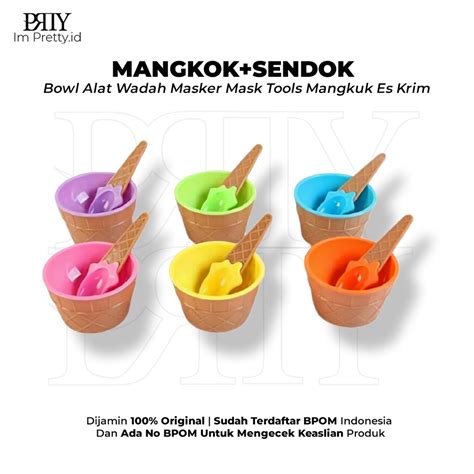 Jual Mangkok Sendok Ice Cream Cone Bowl Alat Wadah Masker Mask Tools