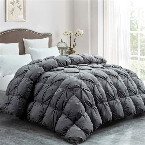 Royalay Feather And Down Comforter King Size Duvet Insert Pinch Pleat Design 65oz