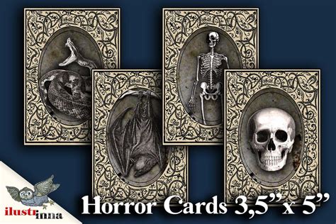 Halloween Horror Art Cards Graphic by ilustrinna · Creative Fabrica