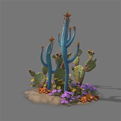 Stylized Desert Plants, Christopher Capili | Plant drawing, Desert ...