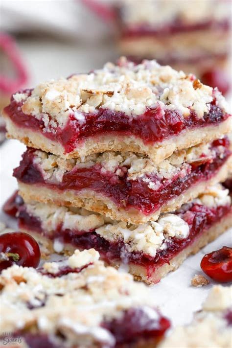 Almond Cherry Streusel Bars Streusel Bars Dessert Bar Recipe Cherry