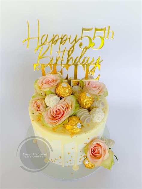 55 Cake Topper 55 Fabulous Cake Topper 55 Years Young 55th Birthday 55