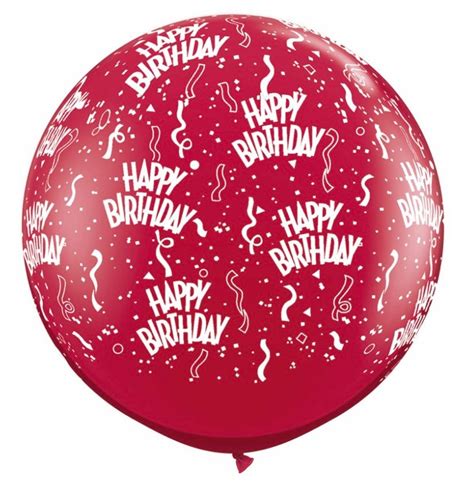 Jumbo Red Happy Birthday Balloons | Red Birthday Party Decor ...