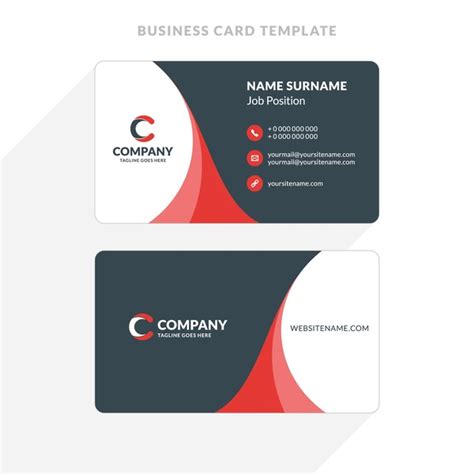 Double Sided Business Card Template Royalty Free Images Stock Photos