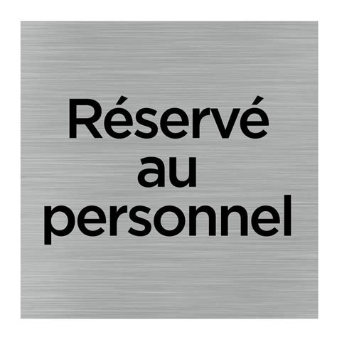 Pictogramme R Serv Au Personnel Q Mati Re Aluminium Leroy Merlin