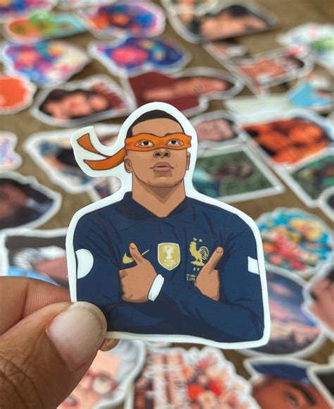 Mbappe Ninja Turtle Glossy Vinyl Sticker Or Matte Sticker Laptop