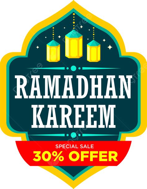 Ramadhan Kareem 특별 판매 인사말 카드 또는 배너 벡터 일러스트 레이 션에 대 한 설계 30 라마단 카림