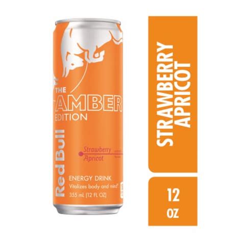 Red Bull Amber Edition Strawberry Apricot Energy Drink 12 Fl Oz Kroger